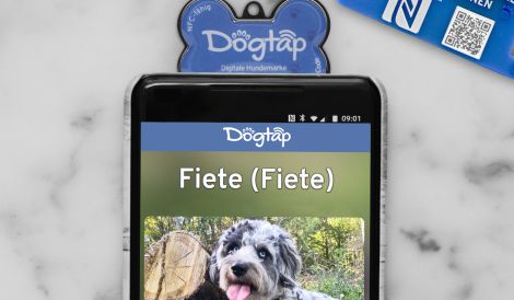 Die intelligente und NFC-fähige Hundemarke Dogtap